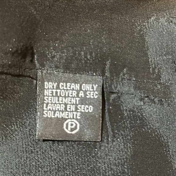 Vintage Carole Little Elegant linen Dress with Embroidered Neckline size 10P - Picture 7 of 8